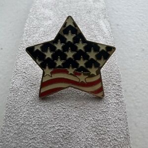 Star-Shaped American Flag Pin